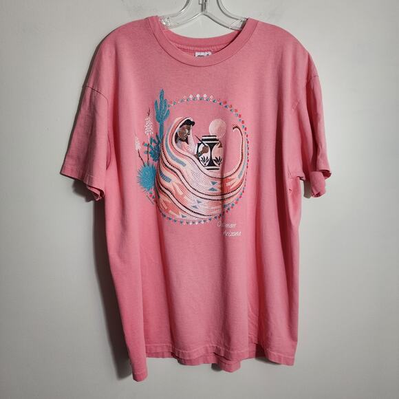 Anvil Vintage 90s Native American Oatman Arizona single stitch tshirt woman's XL - Picture 9 of 9
